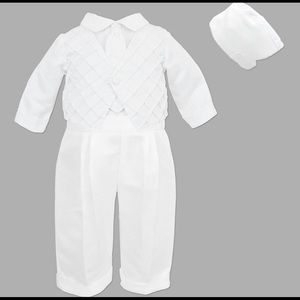 Infant boy 3 Months Satin 4-Piece Christening Set